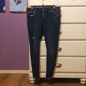 Dark blue jeans